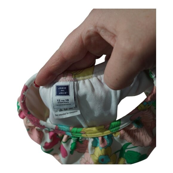 Janie and Jack FLORAL SWIM DIAPER‎ COVER Sz 12-18M - Picture 5 of 6